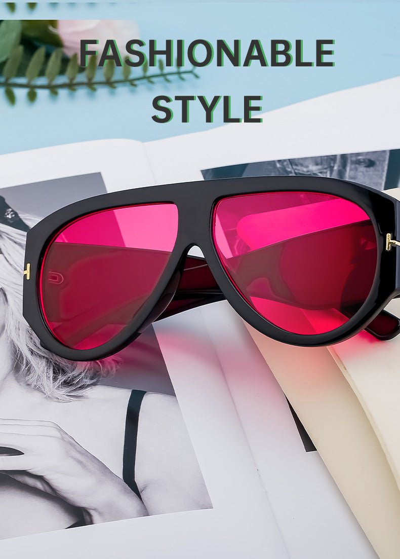 Large Frame Toad Sunglasses for Women Trendy European and American New Fashion Full Frame Sunglasses UV Protection Sun Glasses sunglasses