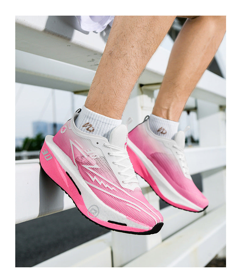 Summer New Hollow Breathable Lightweight Casual Sports Shoes with Super Soft Sole Carbon Plate Cushioning and Rebound for Fitness and Running