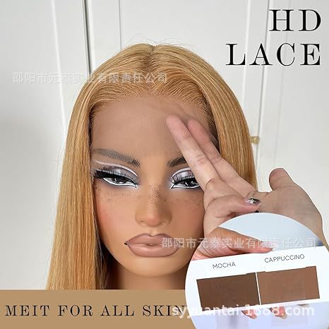 13x4 Honey Blonde Lace Front Wig Long Straight Synthetic Wig