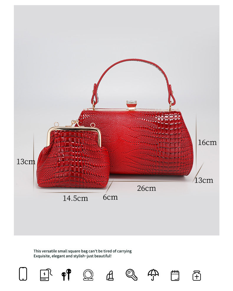 Chain Shoulder Crossbody Small Bag Socialite Party Bag2024New versatile large-capacity clip women's bag