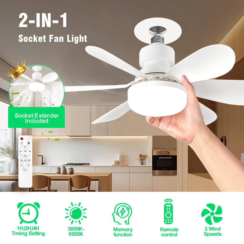 40W Crystal Fan Light Ceiling Fan Light Flower-Shaped Fan Light Living Room Ceiling Fan Light Simple Detachable Fan Blade Light Colorful