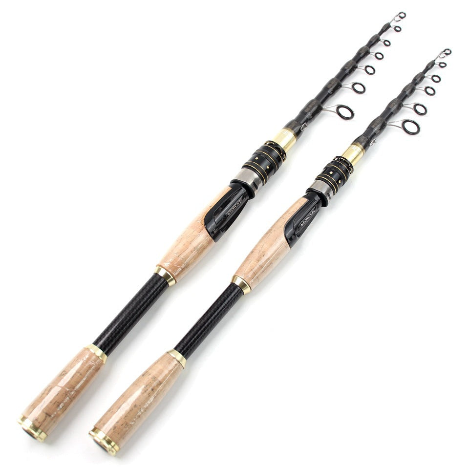 Manufacturer Wholesale Dropshipping Fishing Gear Ultra Short Portable Fishing Rod Small Sea Rod Carbon Fiber Fishing Rod Telescopic Lure Rod