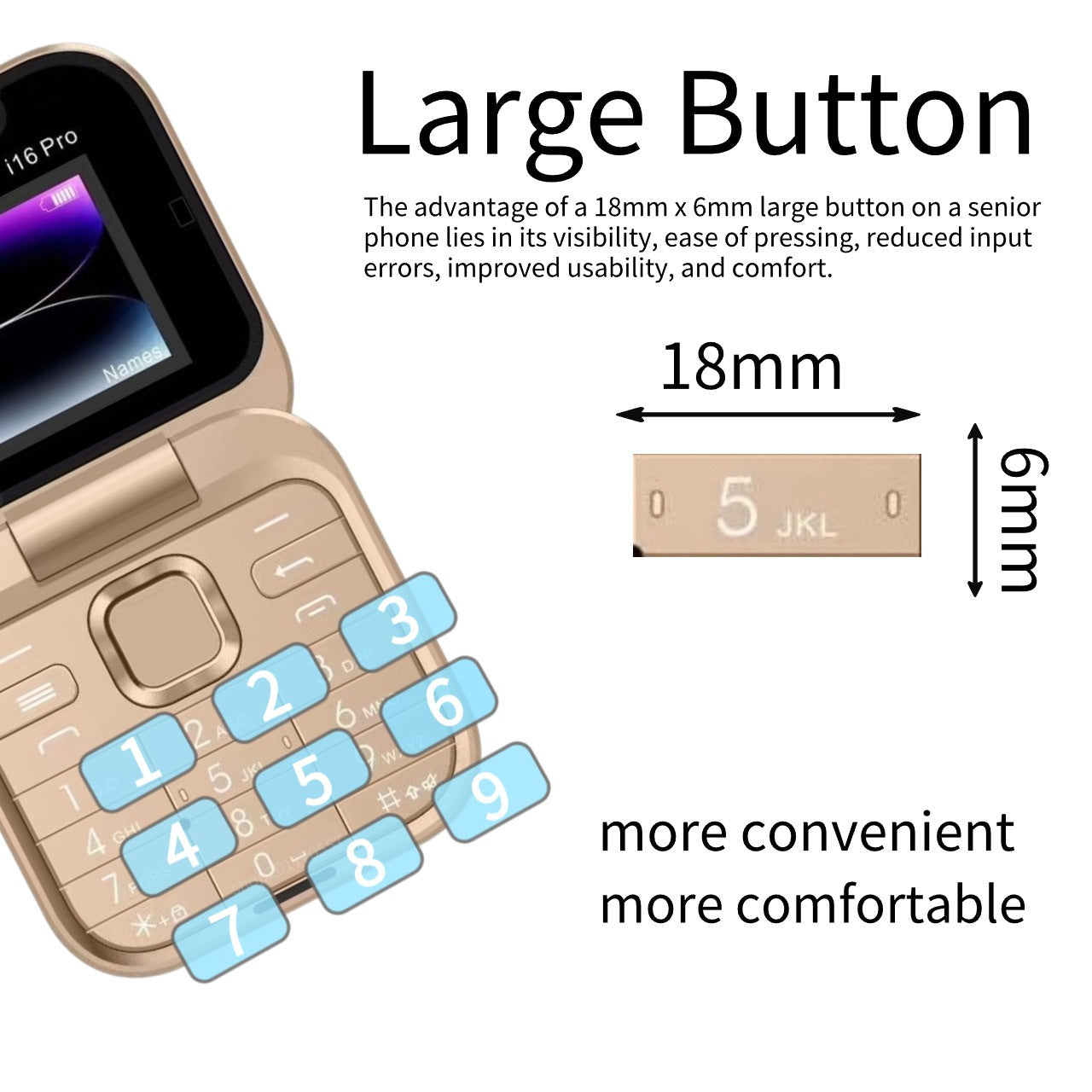 Mini Foldable Feature Phone Flip Cover Elderly Button Phone Pocket Women's Personalized Phone Backup Phone