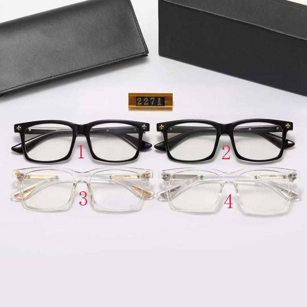 New style sunglasses for men and women with square frames2271Flat Mirror Classic Outdoor Travel Fashion Optical Glasses