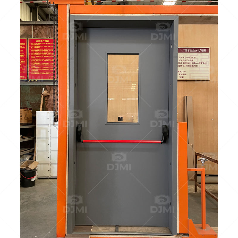 Certified Fire Rated Security Steel Door Building Exit Steel Door Fireproof Safety Steel Door for Hospital School Project