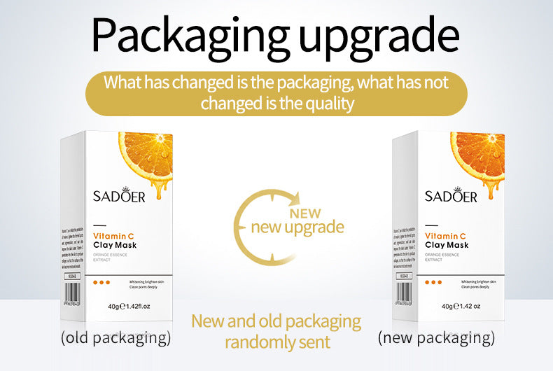 Full English Solid Face Mask40g SADOER Vitamin C Aloe Vera Mugwort Cleansing Mud Mask  Wholesale