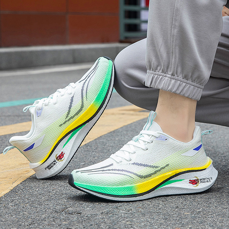 Red Rabbit7pro Breathable Mesh Popcorn Carbon Plate Running Shoes Men and Women Students Sports Sneakers Casual Jogging Shoes