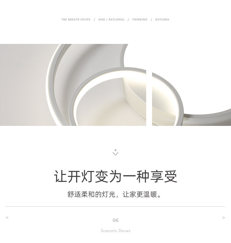 Wholesale New Bedroom Lamp Dining Room Lamp Living Room Lamp Simple Modern Cozy Master Bedroom Round Nordic Ceiling Light Fixture