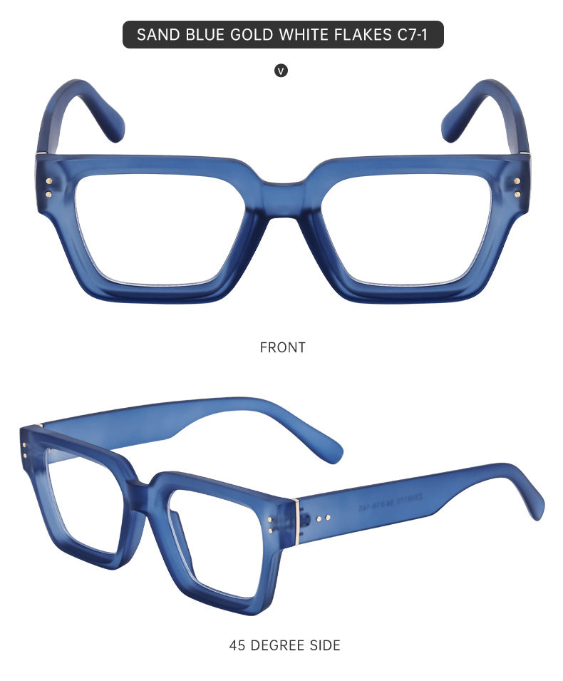 2025New European and American Fashion Square Frame Glasses for Women, Can Be Paired with Prescription or Non-Prescription Lenses, Men's Optical Frames Wholesale