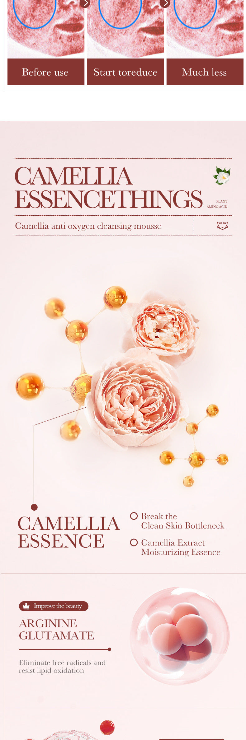 Camellia Cleansing Mousse BIOAOUA Deep Cleansing Facial Cleanser Cross-Border Wholesale