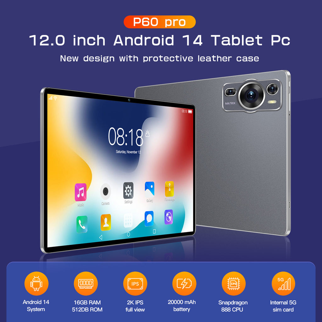 P60 Pro Android Smart Tablet PC16+512G Exclusively for Overseas E-commerce(Popular)