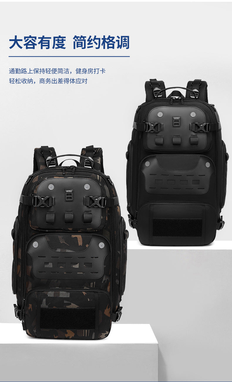 OZUKO Outdoor Tactical Backpack Large Capacity Waterproof Travel Bag Wear-Resistant MOLLE Hiking Backpack