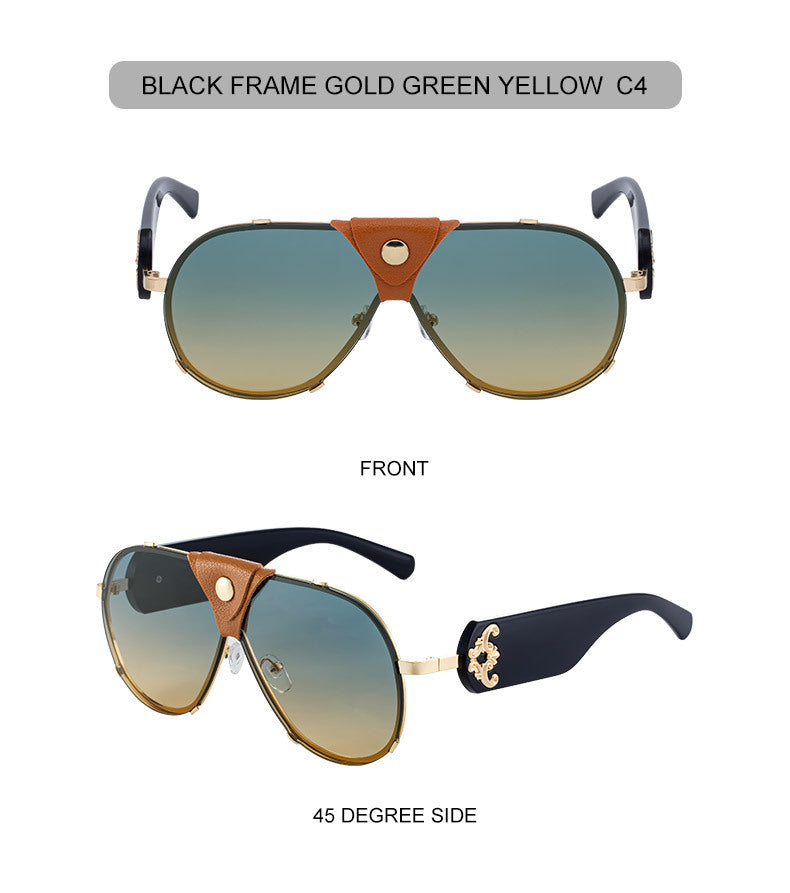 2025New Style Toad Glasses Men's European and American retro Sunglasses Pilot Sunglasses Men's Sunscreen Driving Glasses