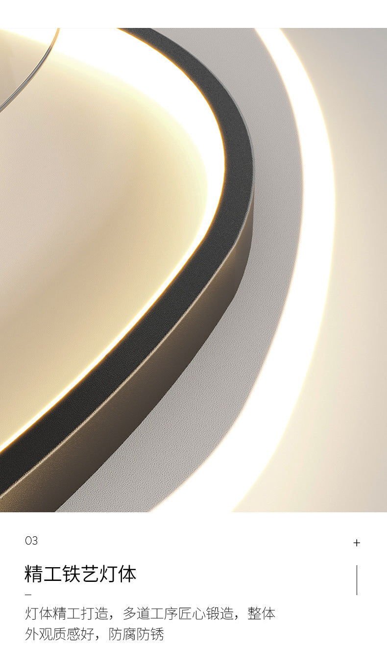 Modern Minimalist Bedroom Shaking Head Fan Light Integrated Children's Room Ceiling Light Silent Living Room Dining Room Zhongshan Lighting