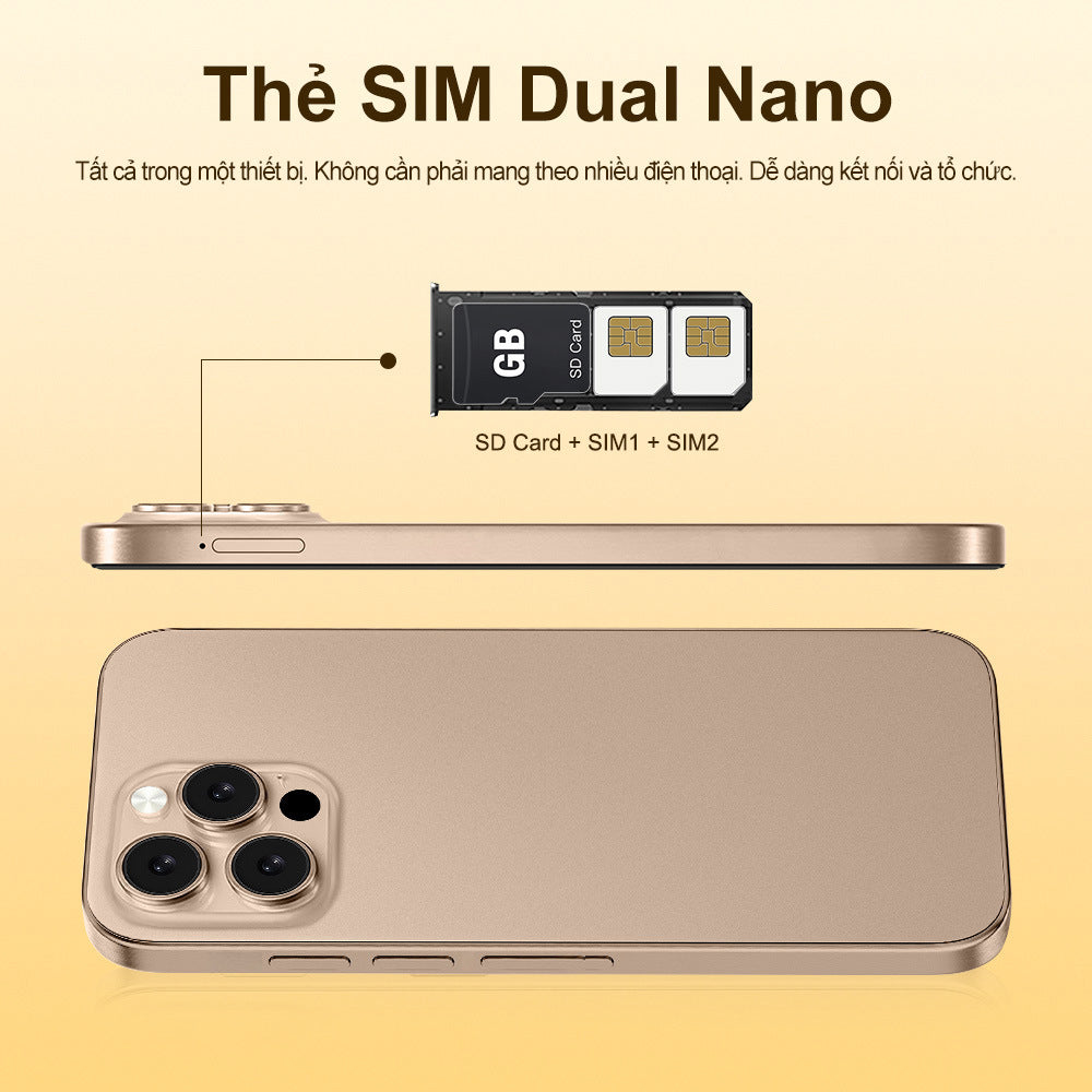 Hot Selling Mobile Phone List i16ProMAX2+16High-definition Large Screen In Stock16pro Smartphone