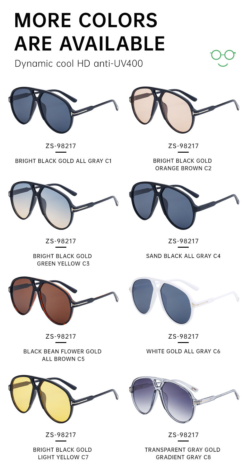 European and American Fashion Large Frame Sunglasses Sun Protection Sunglasses Men's Trendy Toad Glasses High-end Glasses sunglasses