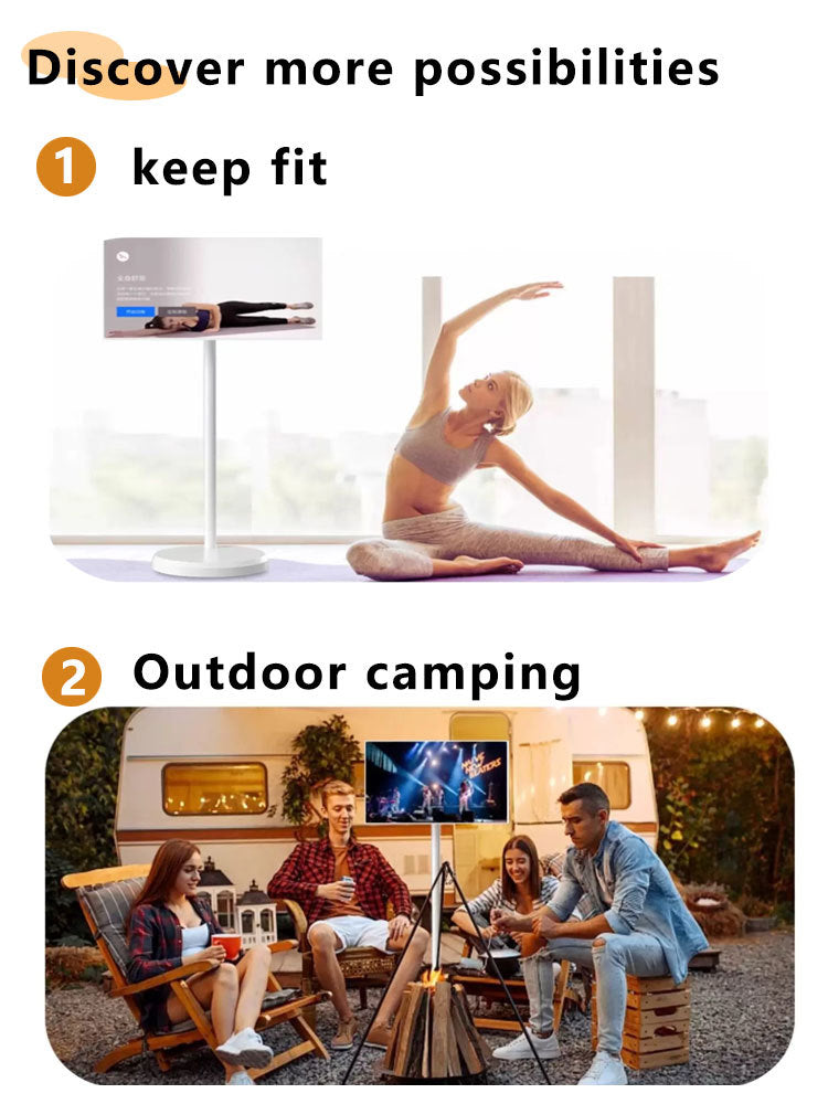 VSTI Brand22Inch Touch TV Movable Rechargeable Built-in Battery Smart Interactive Portable TV