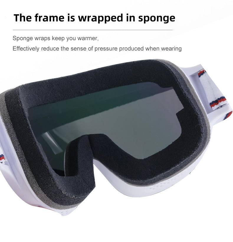 Fashion Large Frame Integrated Sunglasses for Women Trendy Sports Outdoor Cycling Windproof Coldproof Anti-fog Ski Goggles for Men