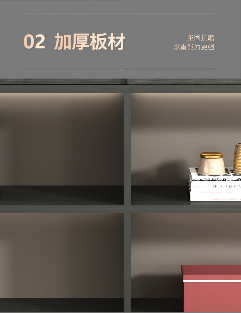 Boss Office Light Luxury Wooden Archive File Cabinet Archive Cabinet Storage Bookcase Manager Room Background Cabinet