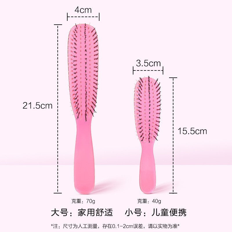 Cross-Border Meridian Fluffy Scalp Cleaning Care Comb High Low Comb Teeth Dry Wet Dual-Use Smooth Hair Fine Needle Electroplated Massage Comb