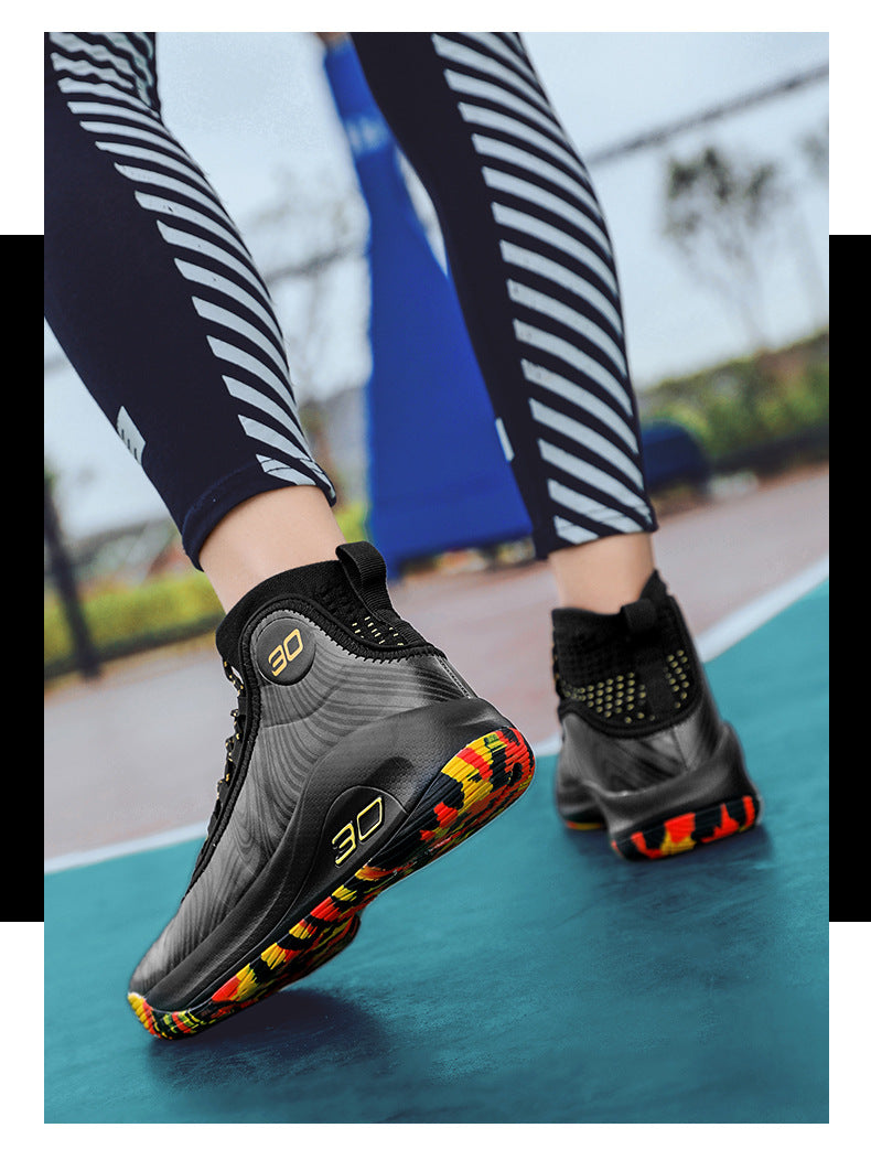 2025New Youth Support Shock Absorption Wear-Resistant Non-Slip Sports Shoes Men's fashion Soft and plaid Basketball Shoes