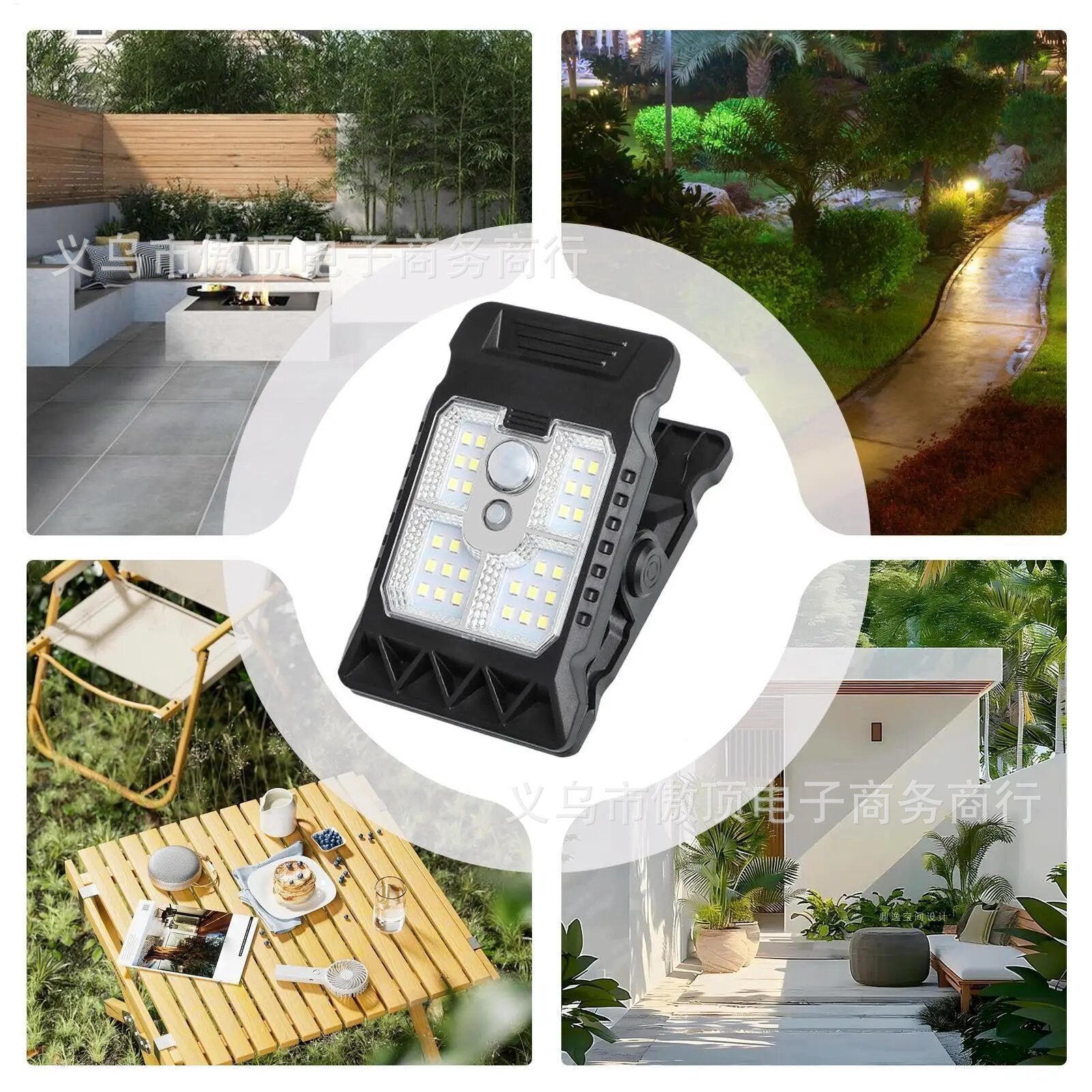 Solar Clip Light Human Body Sensing Outdoor Garden Light Garden Lighting Solar Fence Light Wall Light