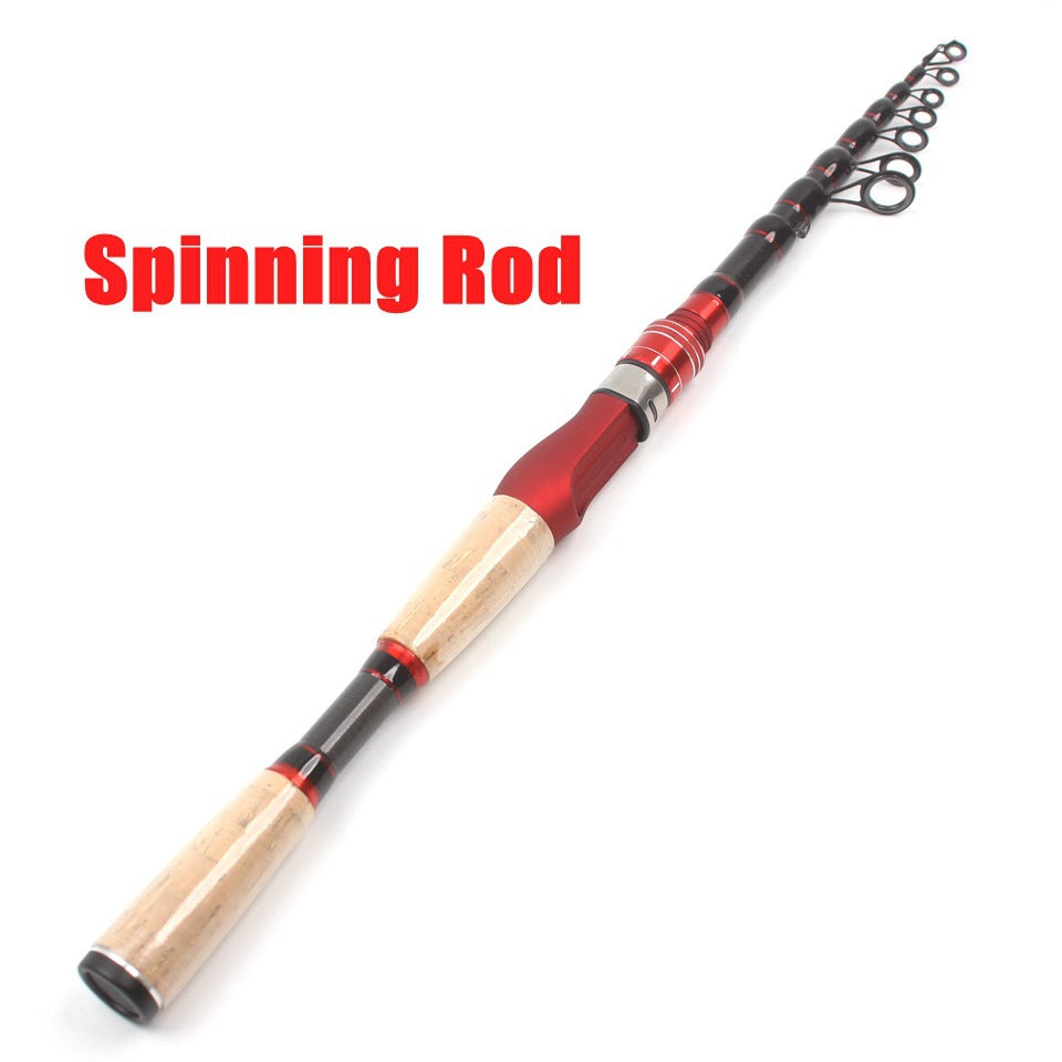 Ultra Short Ultra Light Portable Fishing Rod Carbon Fiber Telescopic Lure Rod Vibration Style Fashionable Lure Rod Lightweight Casting Small Sea Rod