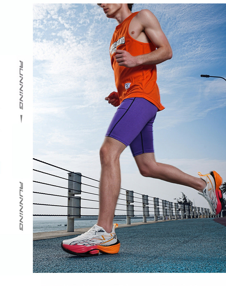 Foreign Trade Professional Marathon Training Sports Shoes Men's Trendy Shoes Couple's Casual Versatile Comfortable Cushioned Running Shoes