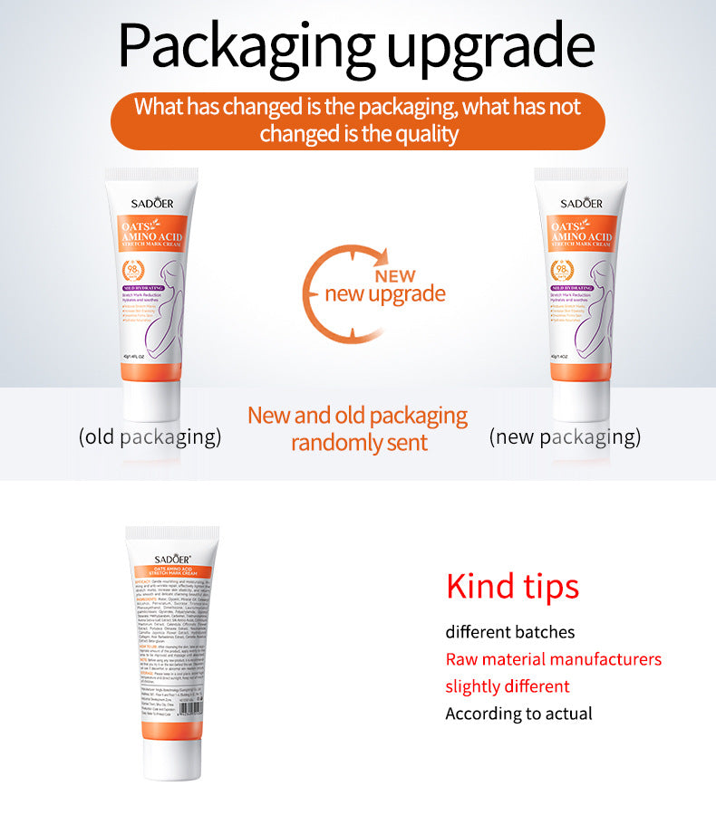 Full English Oatmeal Moisturizing Cream40g  SADOER Mild and non-irritating skin care body lotion for  wholesale