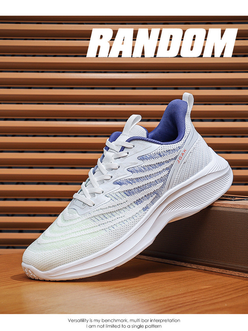 2025Foreign Trade New Fashion Sports Casual Shoes Breathable Mesh Men's Shoes Lightweight Non-Slip Wear-Resistant Running Shoes