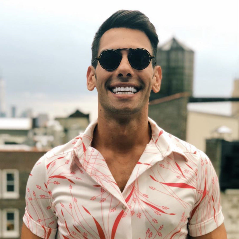 Steampunk Small Frame Sunglasses for Women, European and American Trendy Round Frame Sunglasses, Unique Street Style Glasses for Women sunglasses