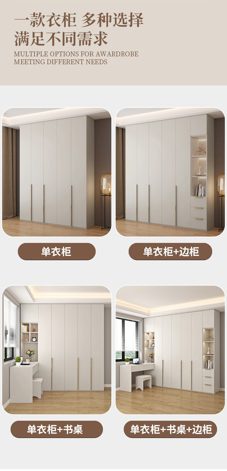 One-Door to Ceiling Heightened Solid Wood Wardrobe for Home Bedroom, Double Door Simple Assembly Cabinet, European Pine Board Storage Cabinet, Wardrobe