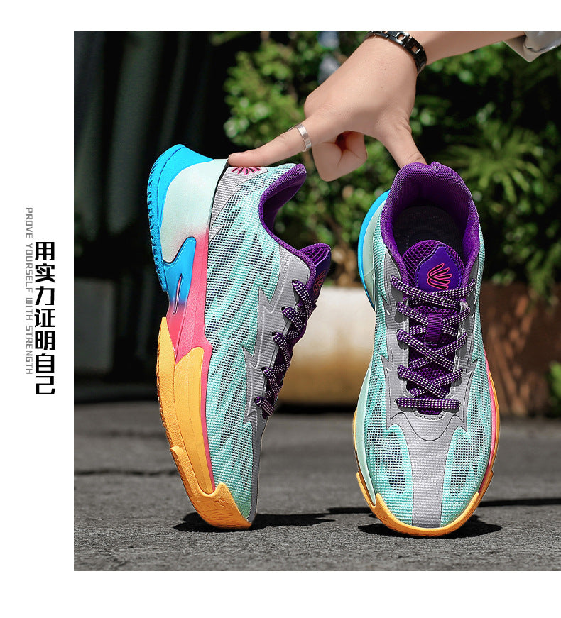 Basketball Shoes New Mesh Breathable Anti-Slip Practical Cushioning Rebound Sneakers Fashion Trend Lightweight Sports Shoes