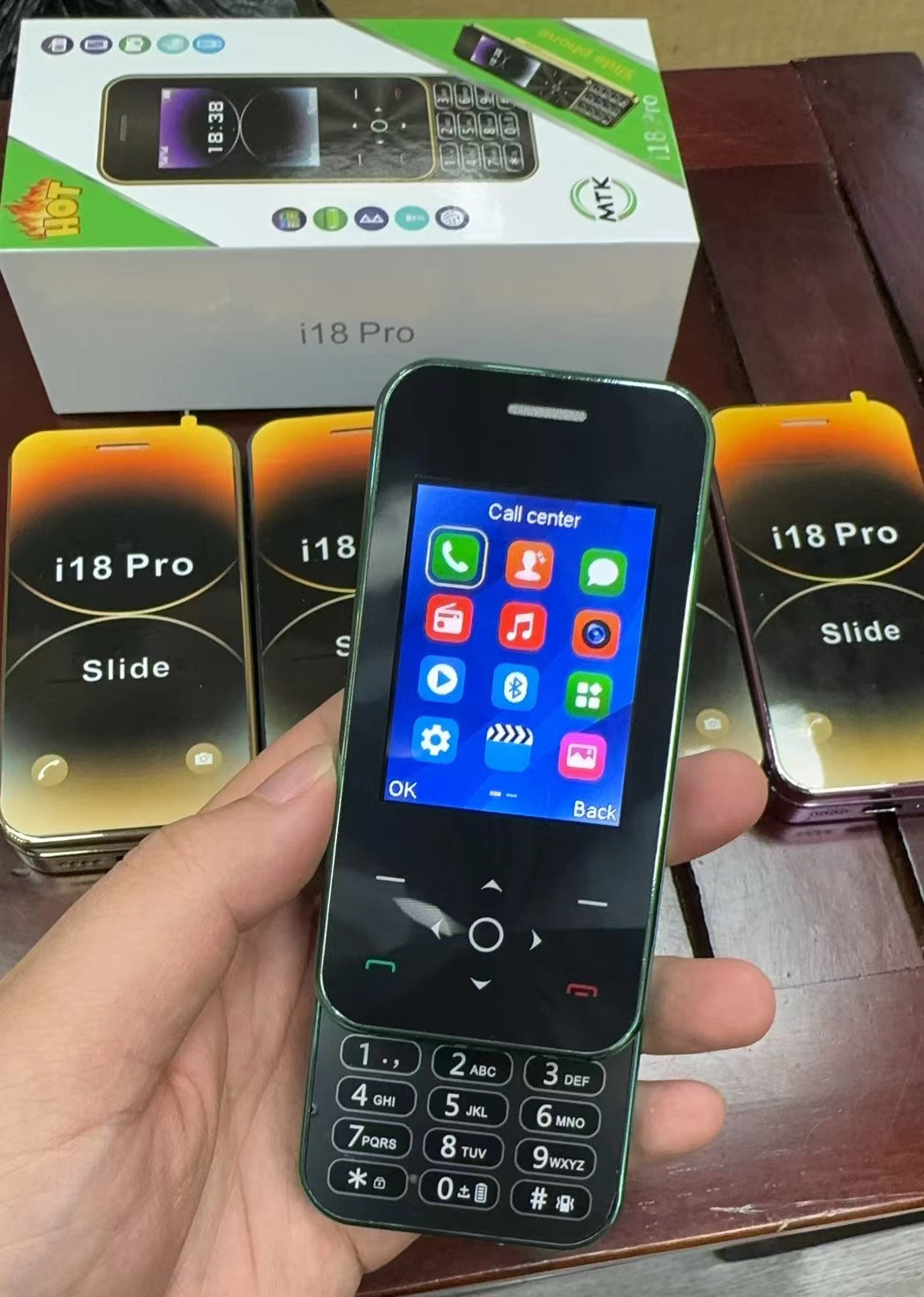 Slide Function Phone Flip Elderly Button Phone Pocket Women's Personalized Phone Backup Phone