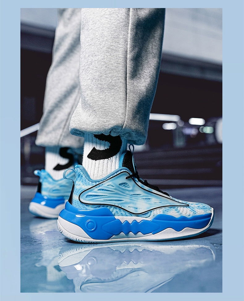 Luminous New Non-Slip Wear-Resistant Fashionable Sports Basketball Shoes Trendy Street Practical Sneakers Student Training Sports Shoes