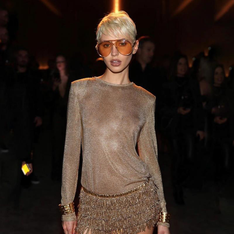 European and American Fashion Large Frame Sunglasses Sun Protection Sunglasses Men's Trendy Toad Glasses High-end Glasses sunglasses