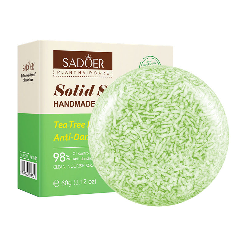 Full English Plant-Based Shampoo Soap60g SADOER Strengthen Hair Roots Deep Clean Hair Soap  Wholesale