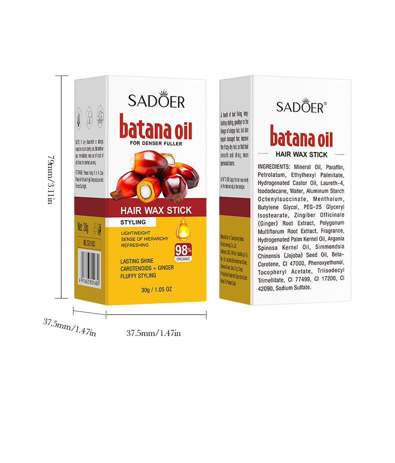 Batahana Hair Wax Stick SADOER Styling Hair Wax Stick Cross-Border Wholesale