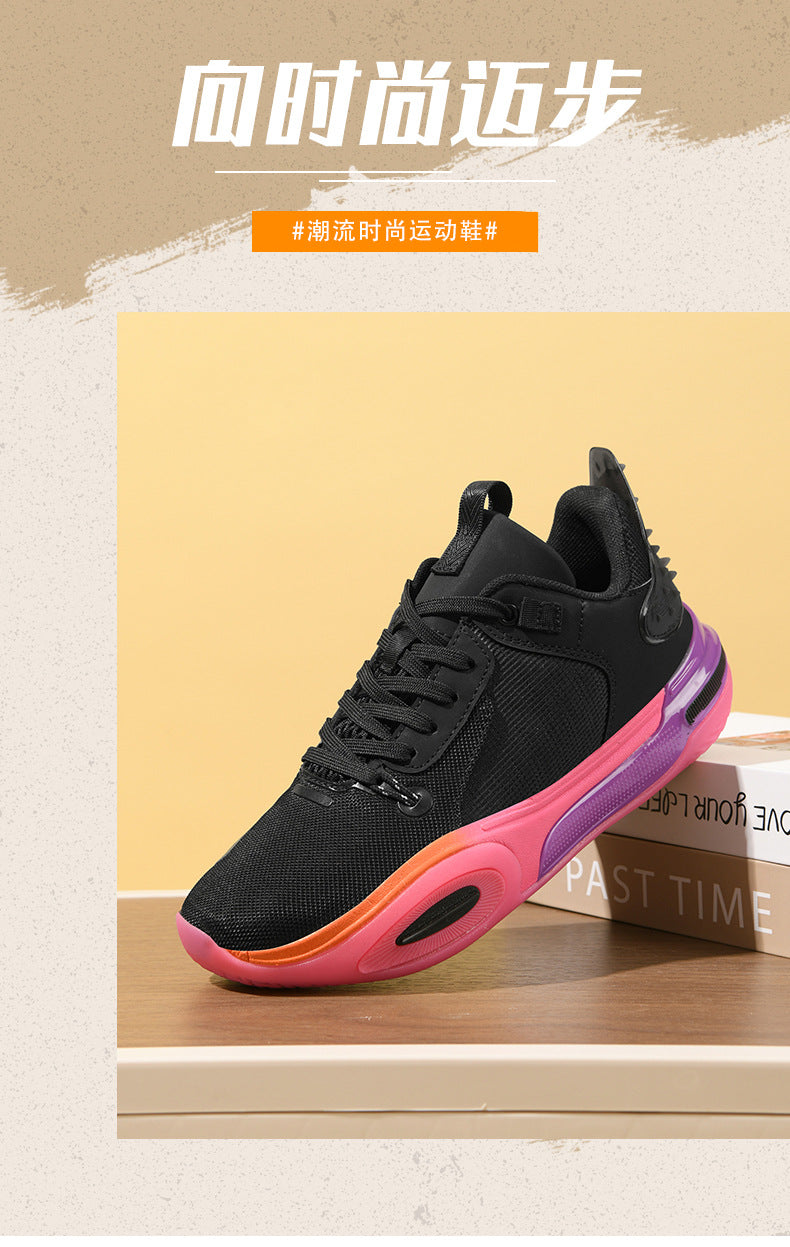 Men's and Women's Low-top Breathable Mesh Basketball Shoes Shock-absorbing Lightweight Student Trendy Couple Sports Shoes Dropshipping