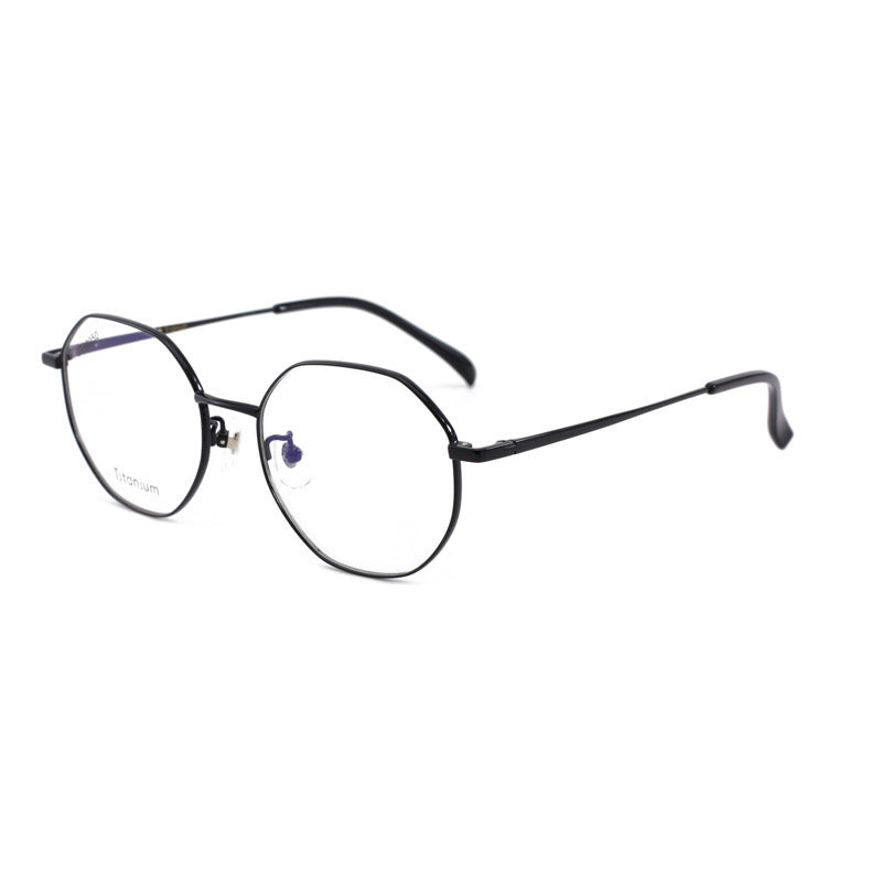 Polygonal Titanium Frame Glasses Frame Unisex Titanium Alloy Glasses Lightweight Metal Frame Polygonal Frame