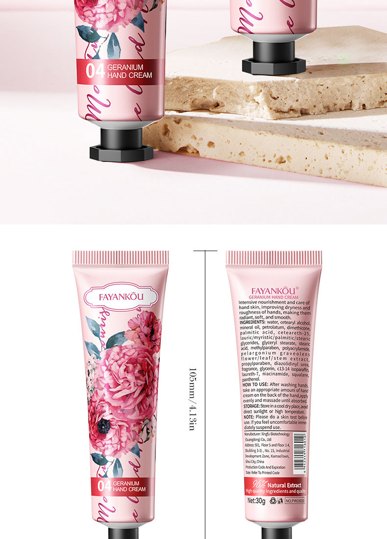 Full English Plant and Fruit Hand Cream FAYANKOU Moisturizing Autumn and Winter Anti-Dry Crack Hand Cream  Foreign Trade Wholesale