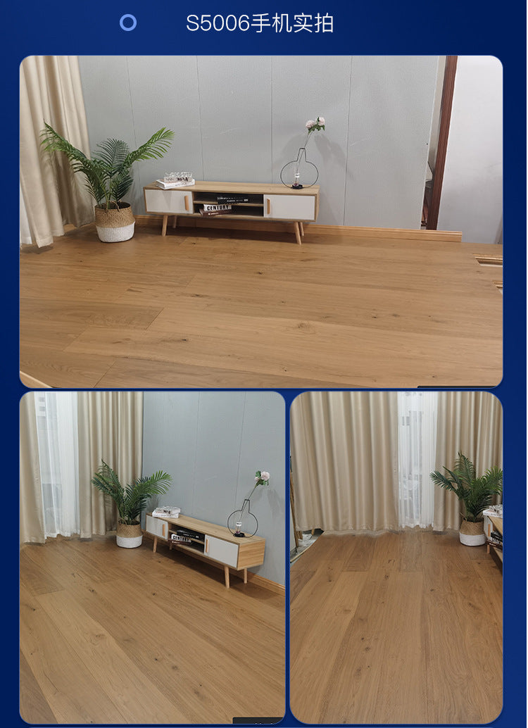 Door-to-Door Installation Old Three-Layer Large Board Pure Three-Layer Solid Wood Floor Oak Log3.0-4.0mm Underfloor Heating