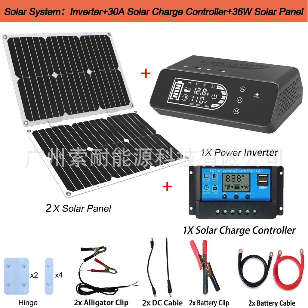 Solar Energy Kit System: 12V 1000W Inverter Controller Solar Panel Solar System