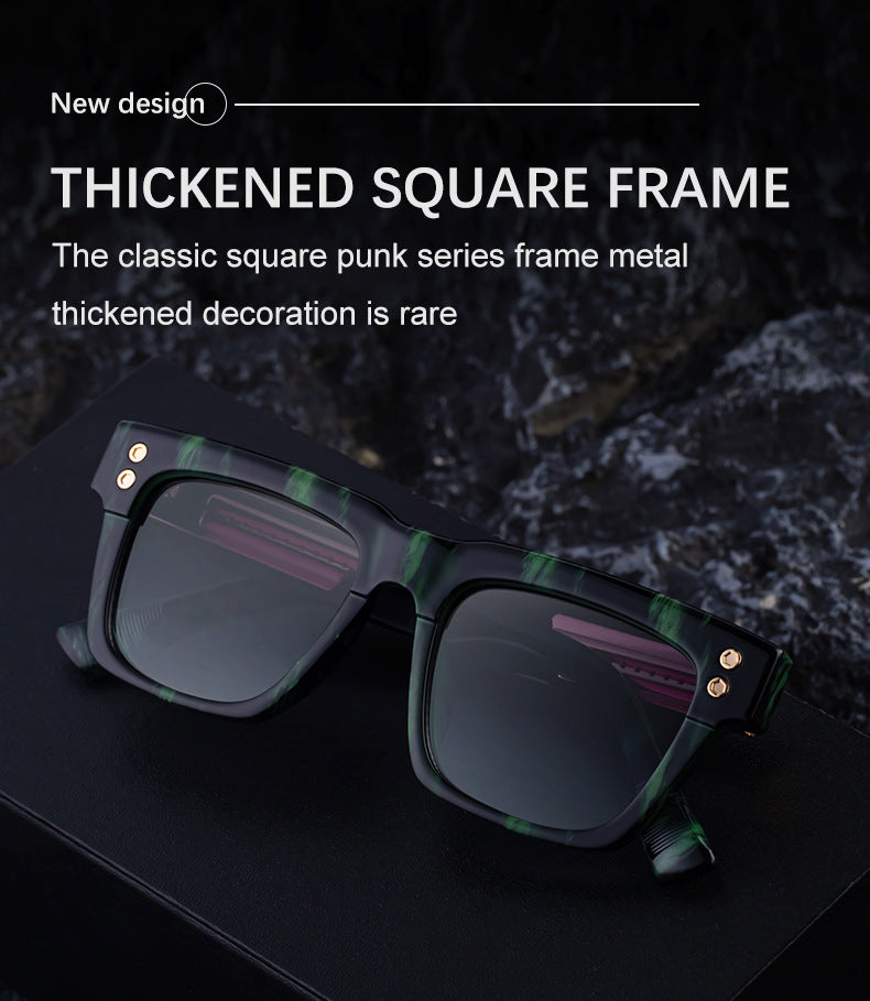 Men's Square Frame Polarized Sunglasses2025European and American retro high-end sun protection sunglasses for driving