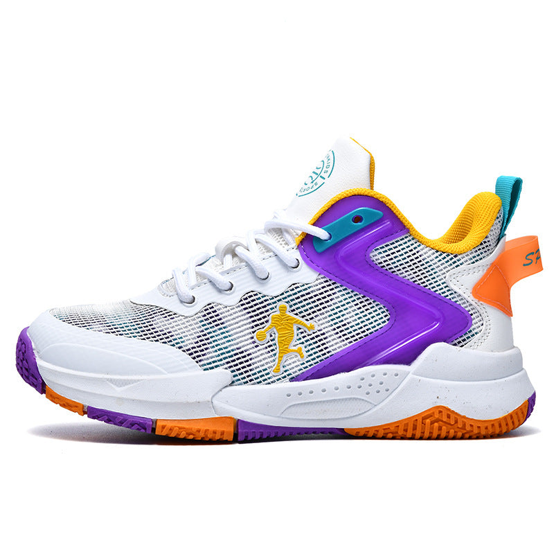 Spring and Summer Children's Basketball Shoes for Big Kids, Mesh Breathable Girls' Sports Shoes, Boys' Training Sneakers, Breathable and Comfortable