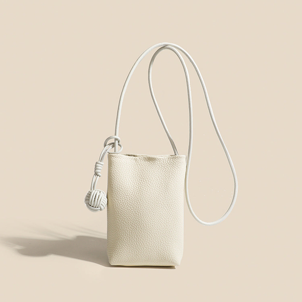 Mini Genuine Leather Phone Bag for Women togo Top Grain Leather Small Square Bag2025New Fashion Simple Versatile Crossbody Bag