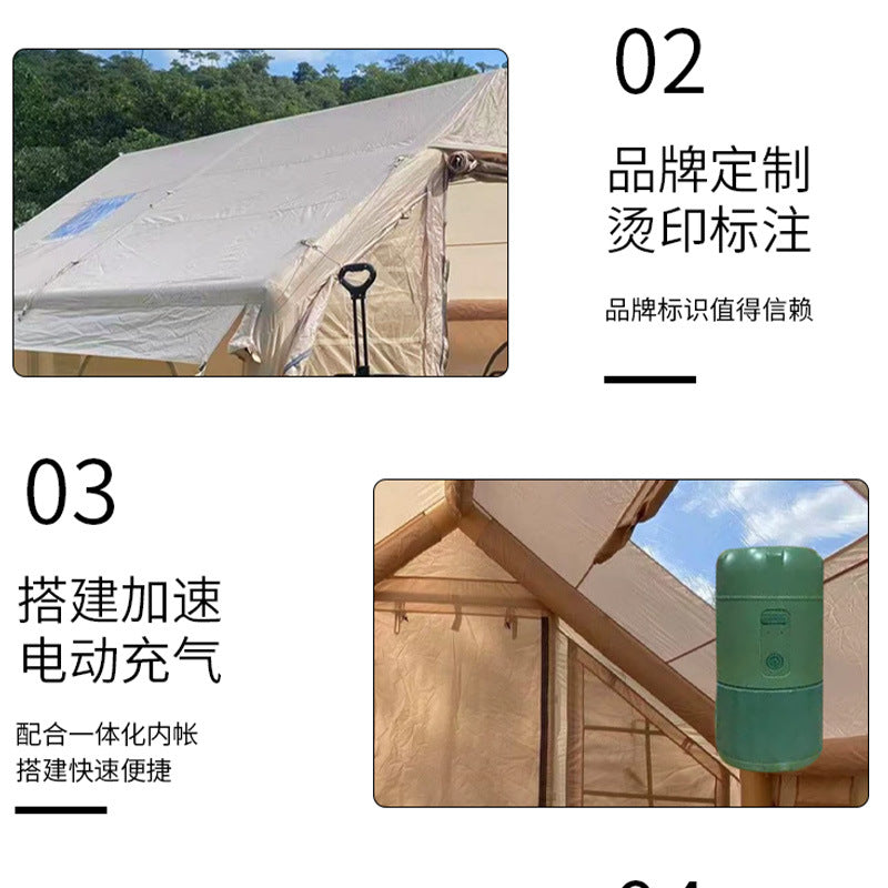 Manufacturer Wholesale Outdoor Camping Tent No Setup Quick Open Fully Automatic Inflatable Tent Thickened Rainproof Camping Tent