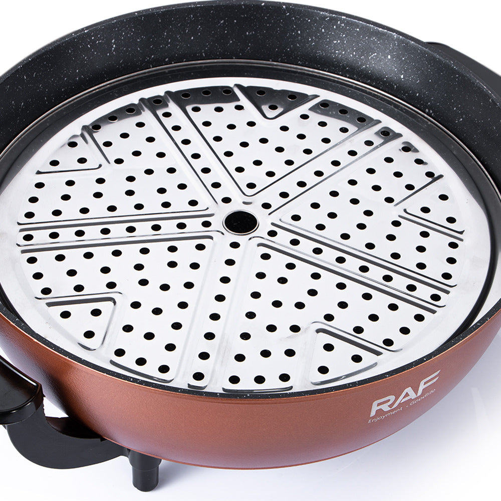 RAF European Standard Household Barbecue Hot Pot BBQ All-in-One Pot Multifunctional Barbecue Machine Grill and Hot Pot Stove Small Hot Pot