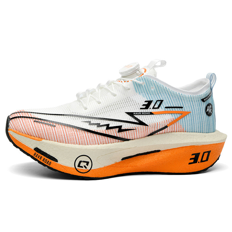 Summer New Fashion Breathable Comfortable Durable Running Shoes Men's Shoes Real Carbon Plate Cushioning High Elasticity Couple Sports Shoes