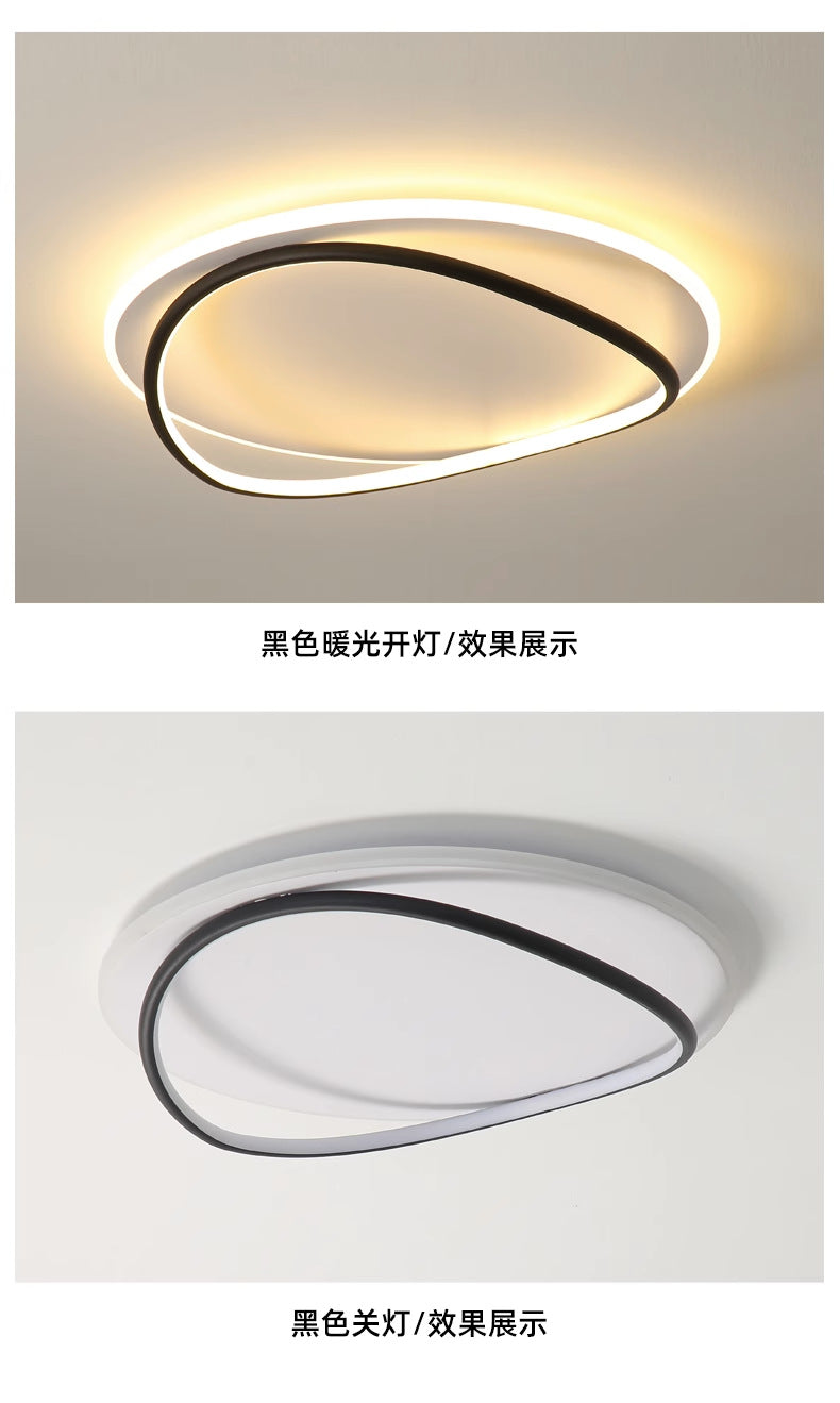 Nordic Light Luxury Bedroom Lamp LED Ceiling lamp for master bedroom, study room, dining room, simple modern oval light fixture